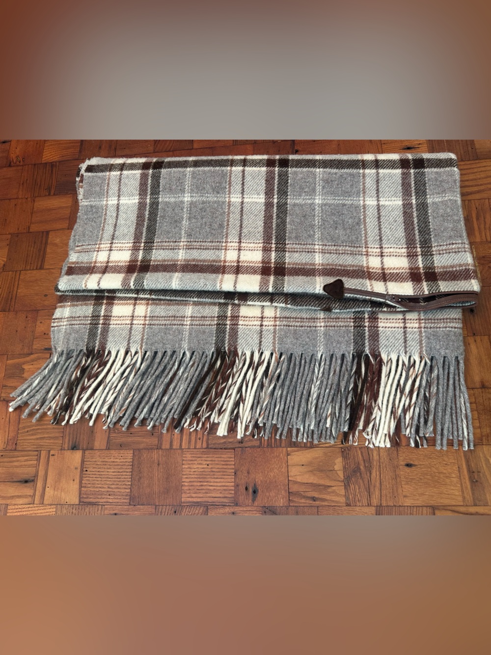 PENDLETON Knockabouts Heritage Tartan Wool Plaid Poncho Convertible Blanket vtg - Picture 11 of 15
